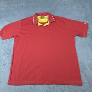Crest Polo Shirt Mens‎ XL Red Wendy's Uniform Short Sleeve Work Casual Fast Food